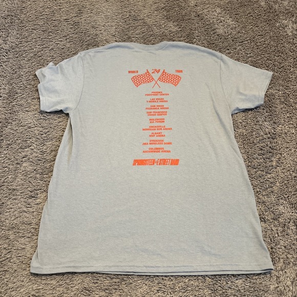 Springsteen E Street Band 2024 World Tour Concert Gray Tee Tshirt Medium M - Picture 4 of 4